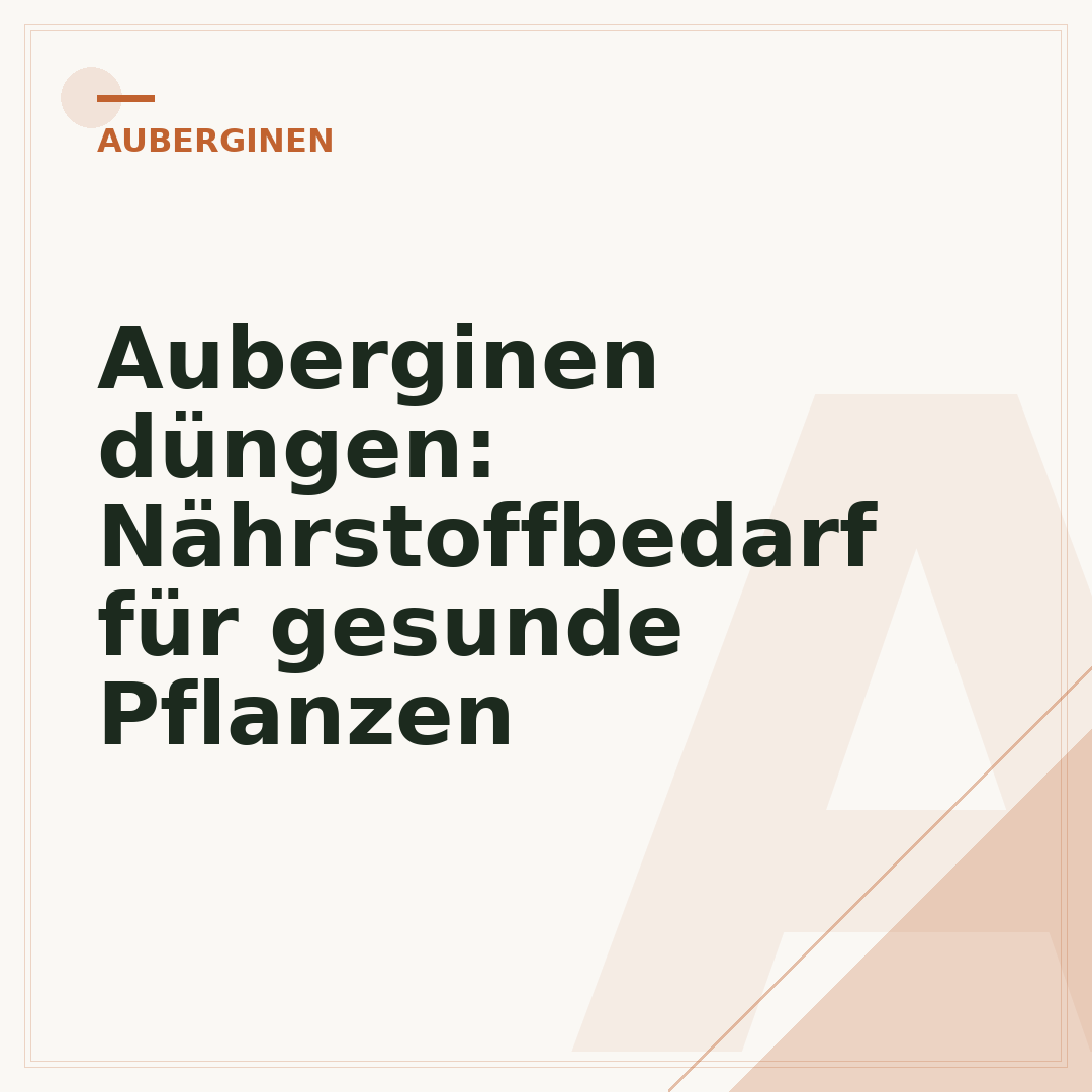 Auberginen düngen: Nährstoffbedarf für gesunde Pflanzen