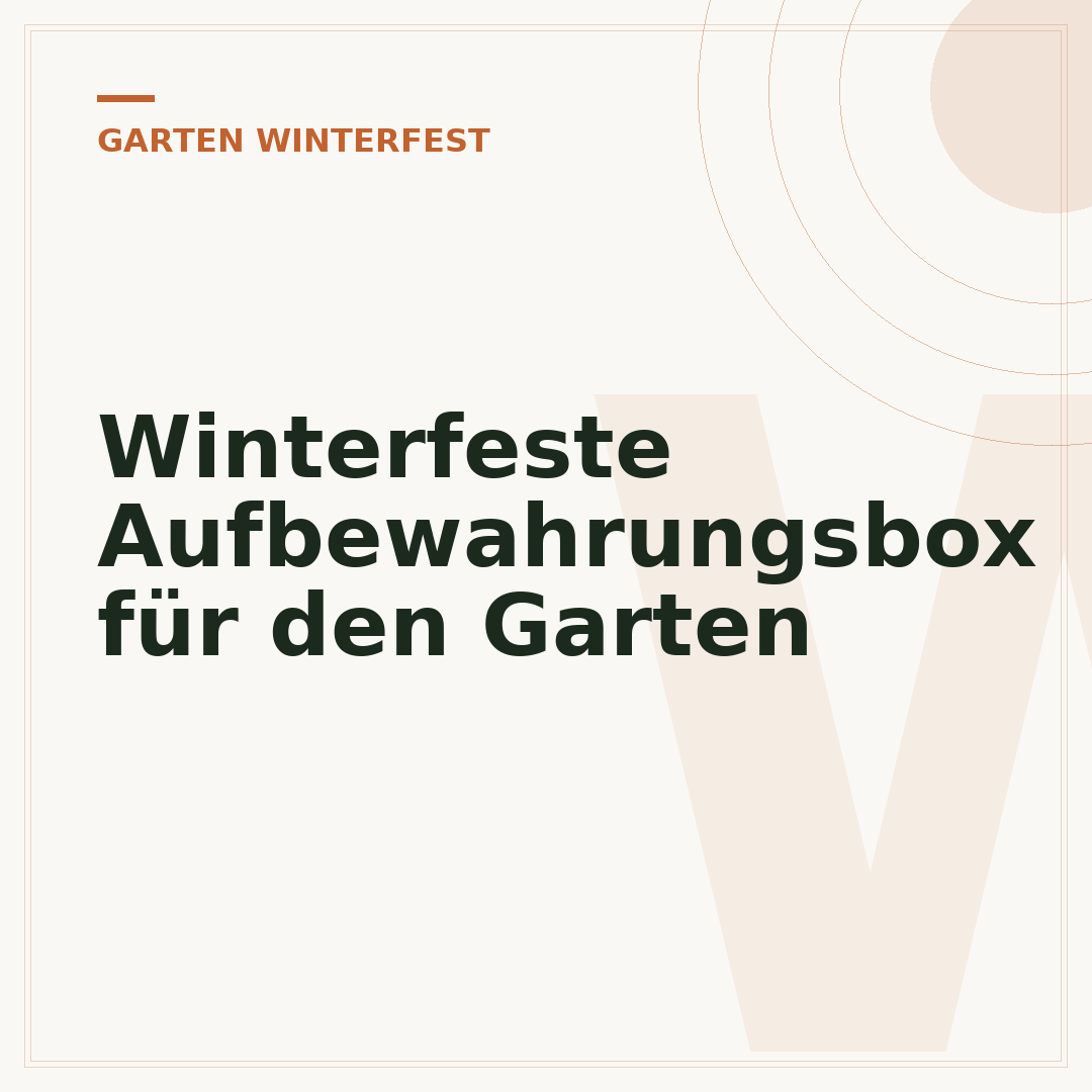 Winterfeste Aufbewahrungsbox für den Garten
