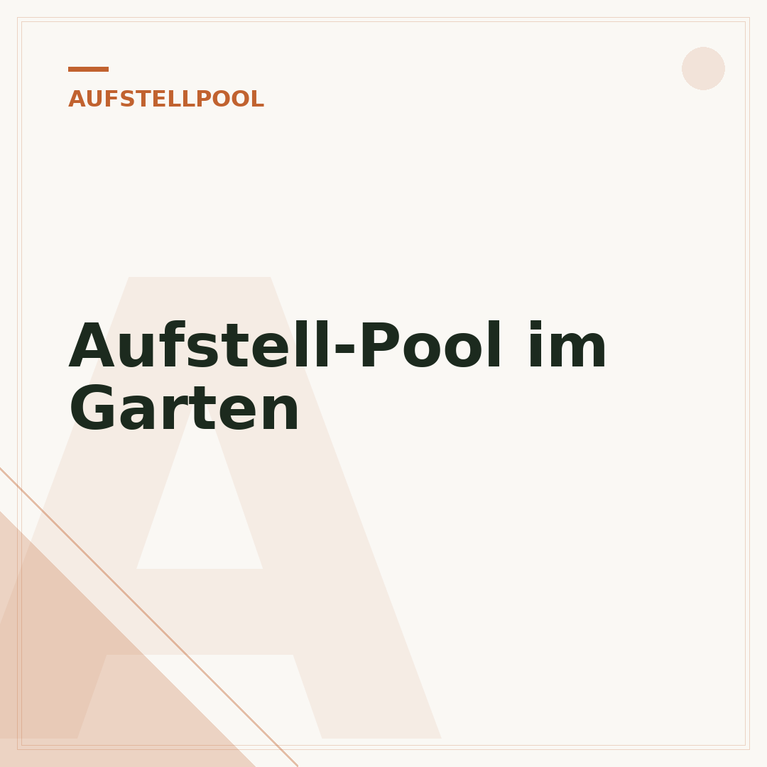 Aufstell-Pool im Garten