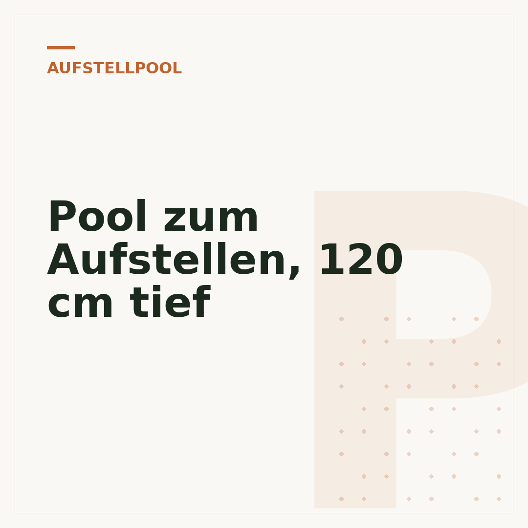 Pool zum Aufstellen, 120 cm tief
