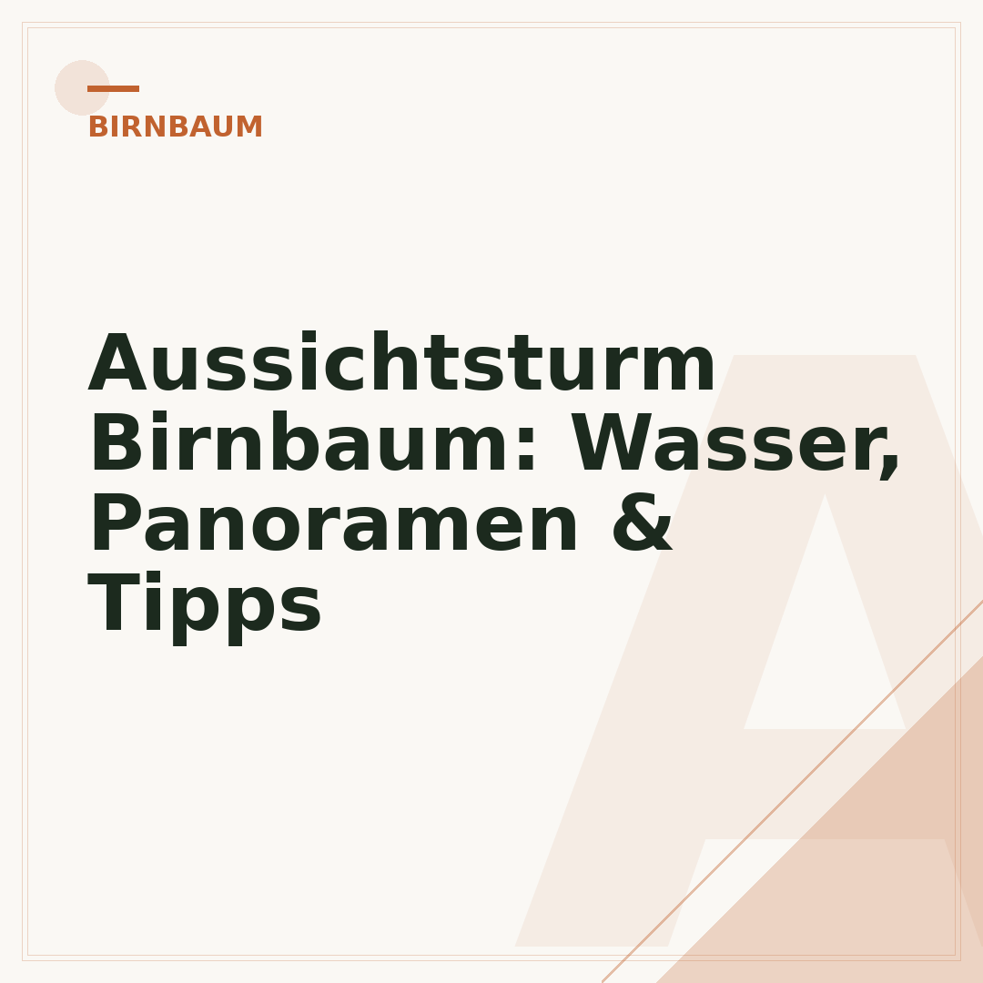 Aussichtsturm Birnbaum: Wasser, Panoramen & Tipps