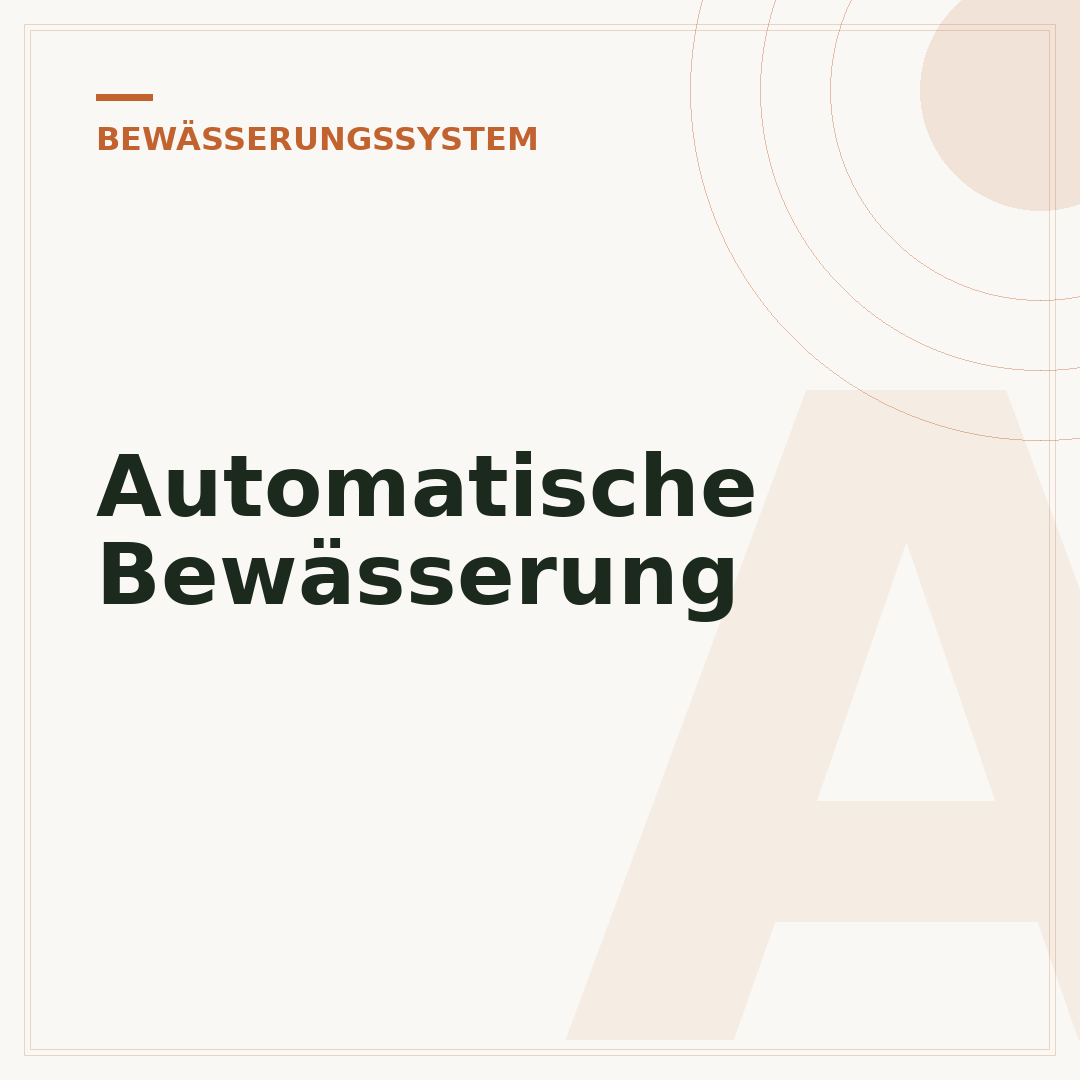 Automatische Bewässerung