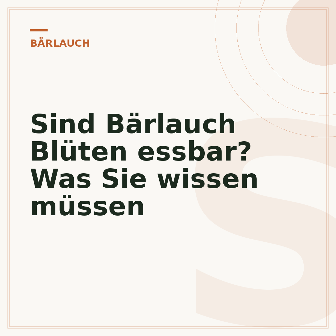 Sind Bärlauch Blüten essbar? Was Sie wissen müssen