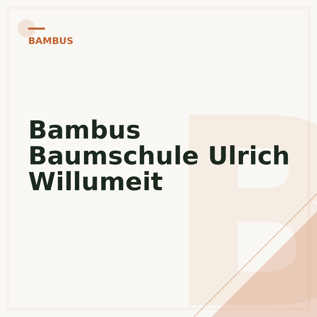 Bambus Baumschule Ulrich Willumeit