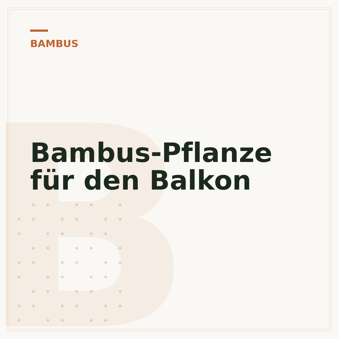 Bambus-Pflanze für den Balkon