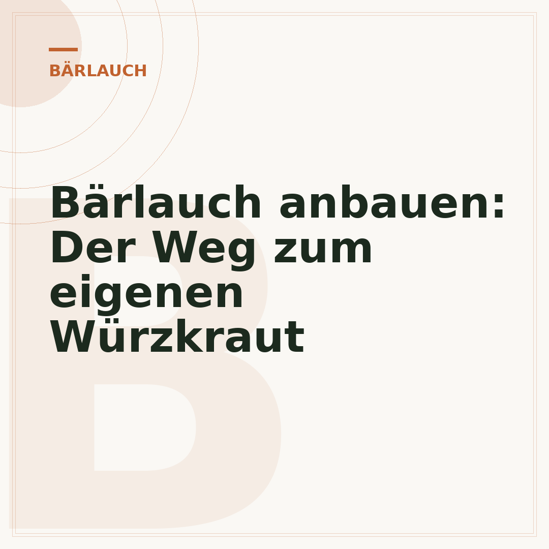 Bärlauch anbauen: Der Weg zum eigenen Würzkraut