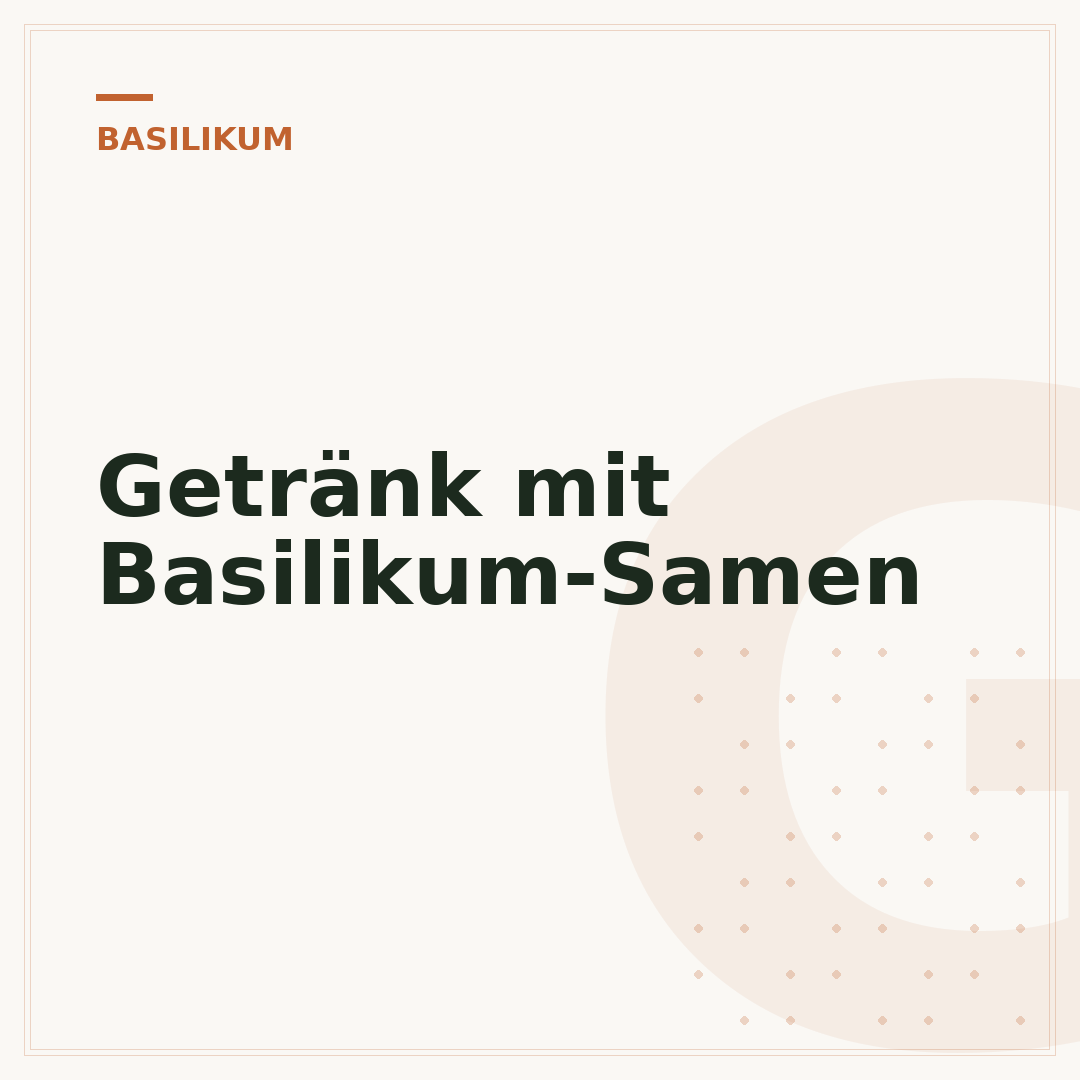 Getränk mit Basilikum-Samen
