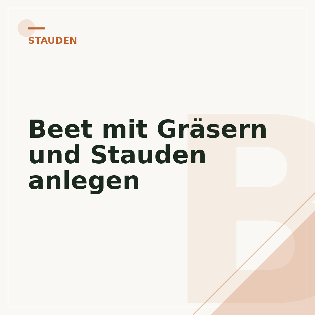 Beet mit Gräsern und Stauden anlegen