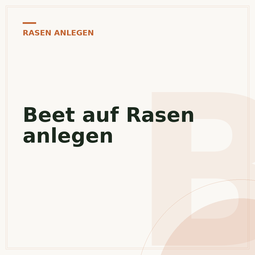 Beet auf Rasen anlegen