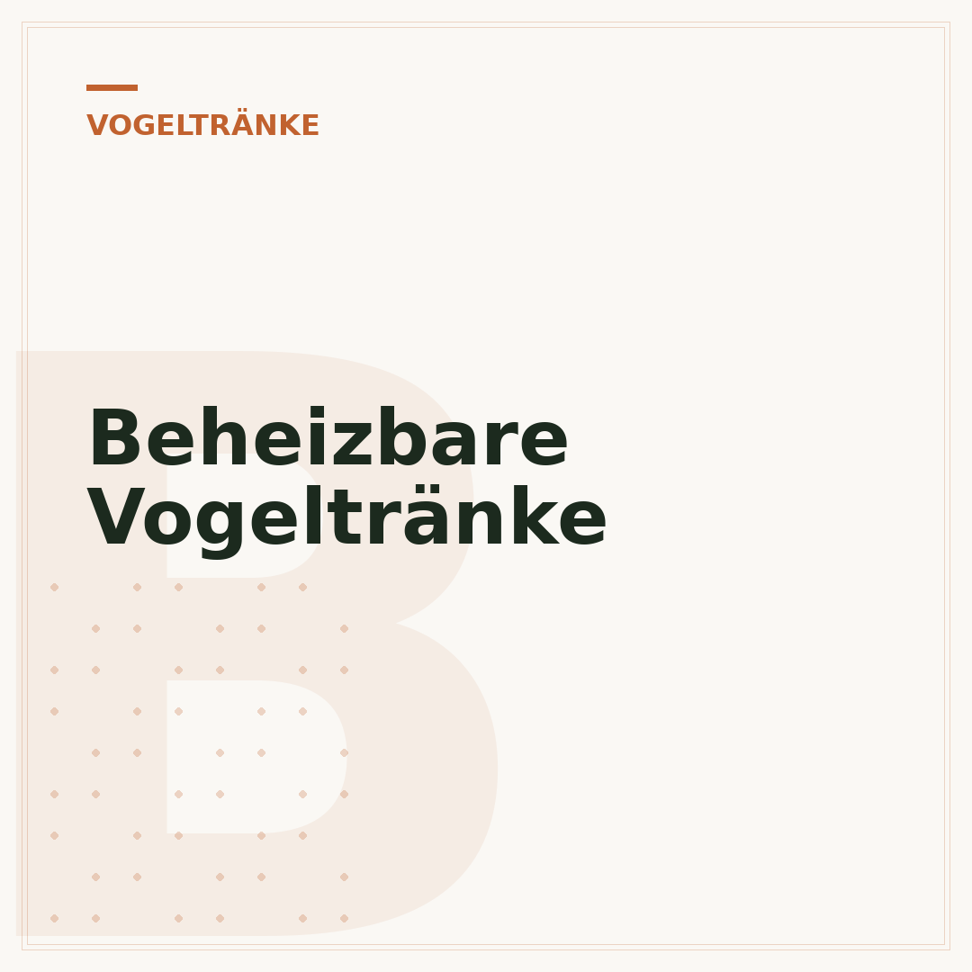 Beheizbare Vogeltränke