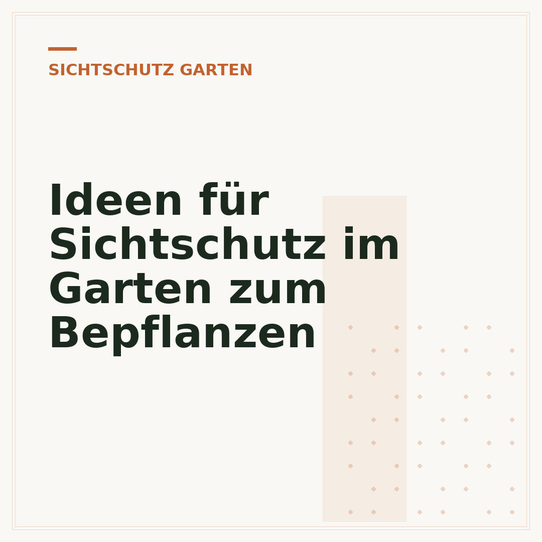 Ideen für Sichtschutz im Garten zum Bepflanzen