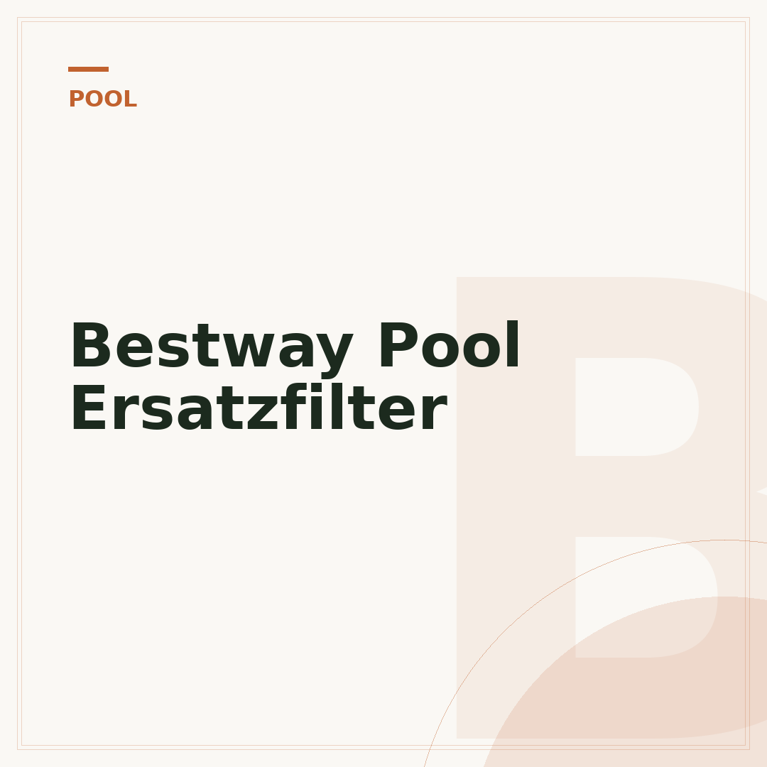 Bestway Pool Ersatzfilter