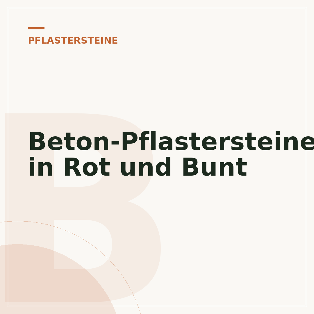 Beton-Pflastersteine in Rot und Bunt