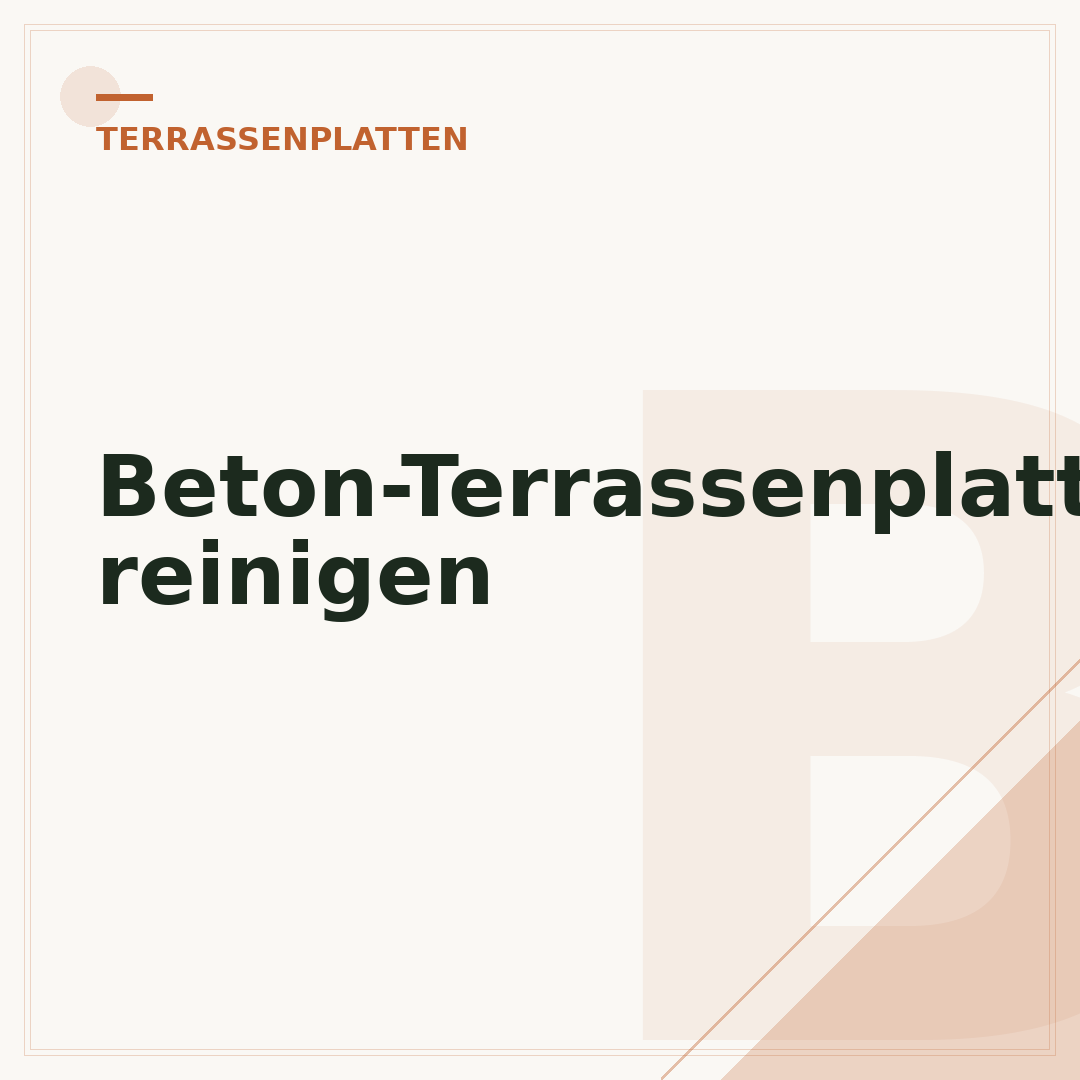 Beton-Terrassenplatten reinigen