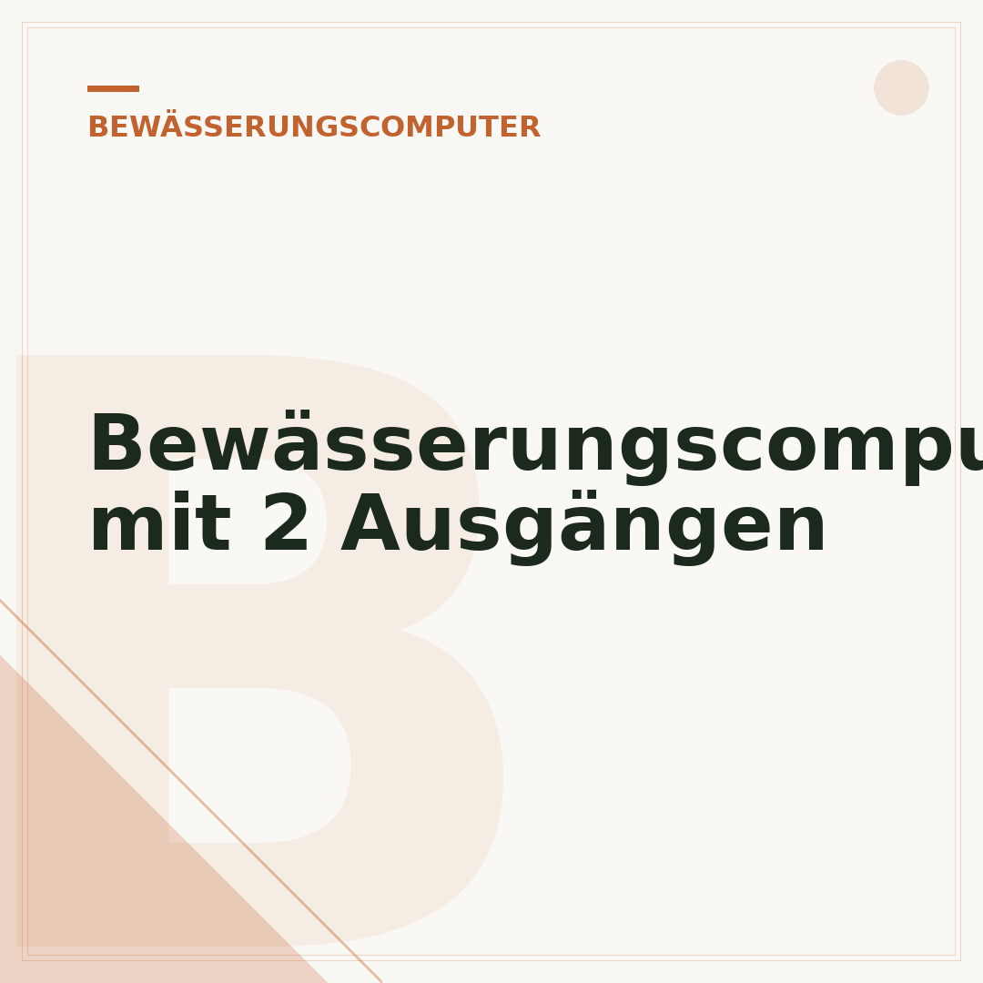 Bewässerungscomputer mit 2 Ausgängen