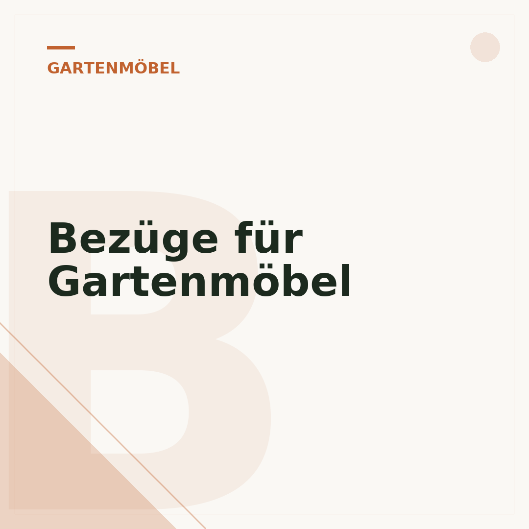 Bezüge für Gartenmöbel