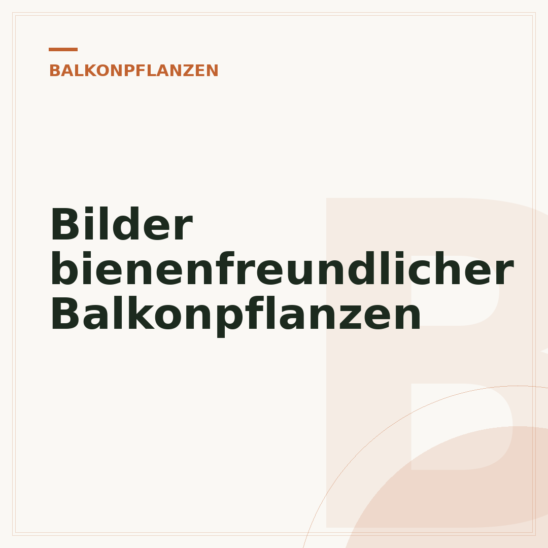 Bilder bienenfreundlicher Balkonpflanzen