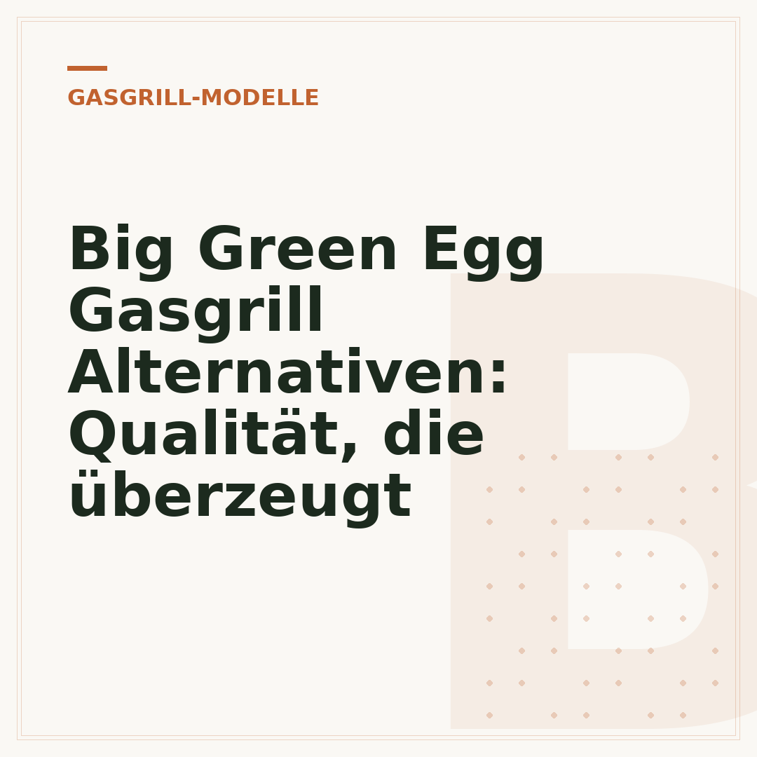 Big Green Egg Gasgrill Alternativen: Qualität, die überzeugt