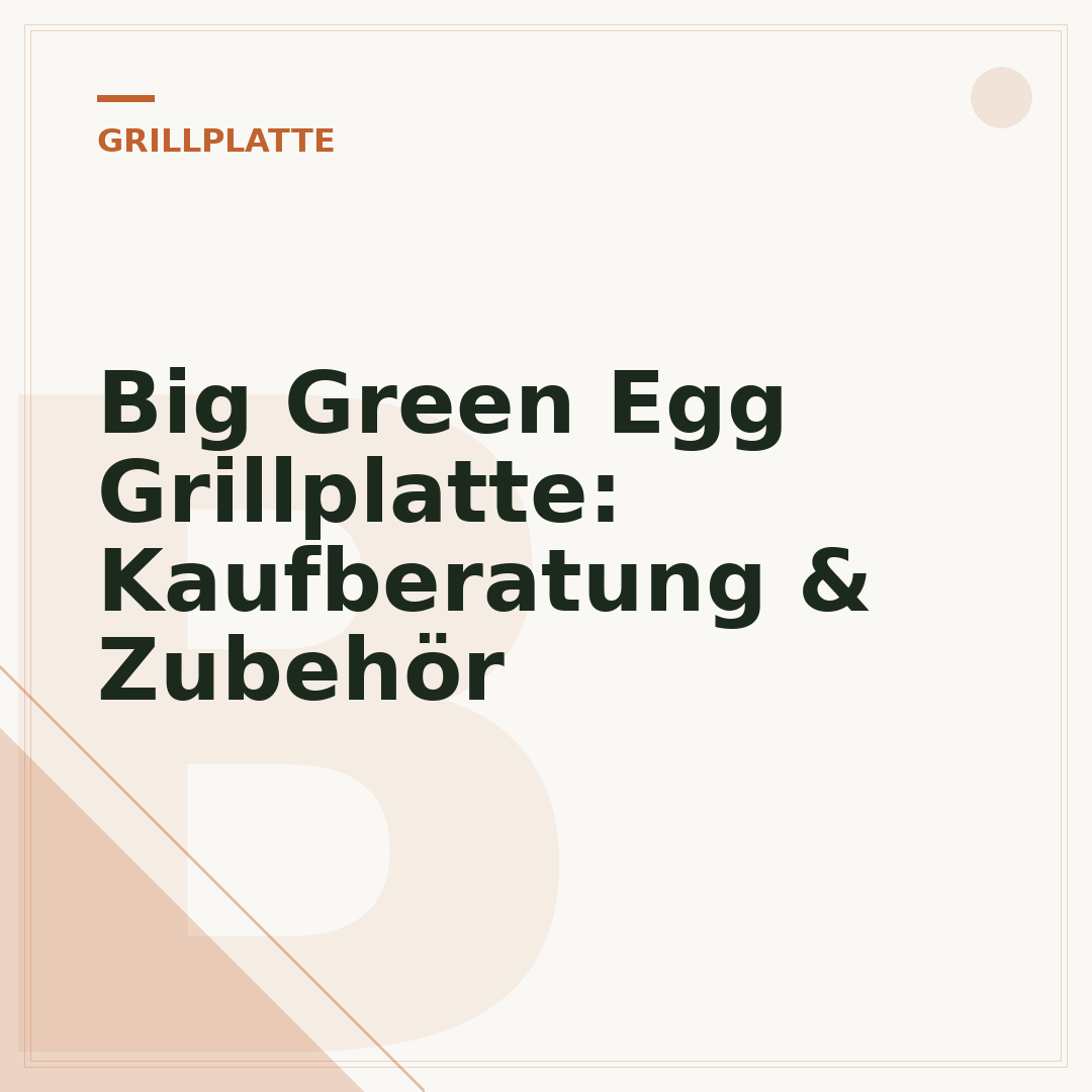 Big Green Egg Grillplatte: Kaufberatung & Zubehör