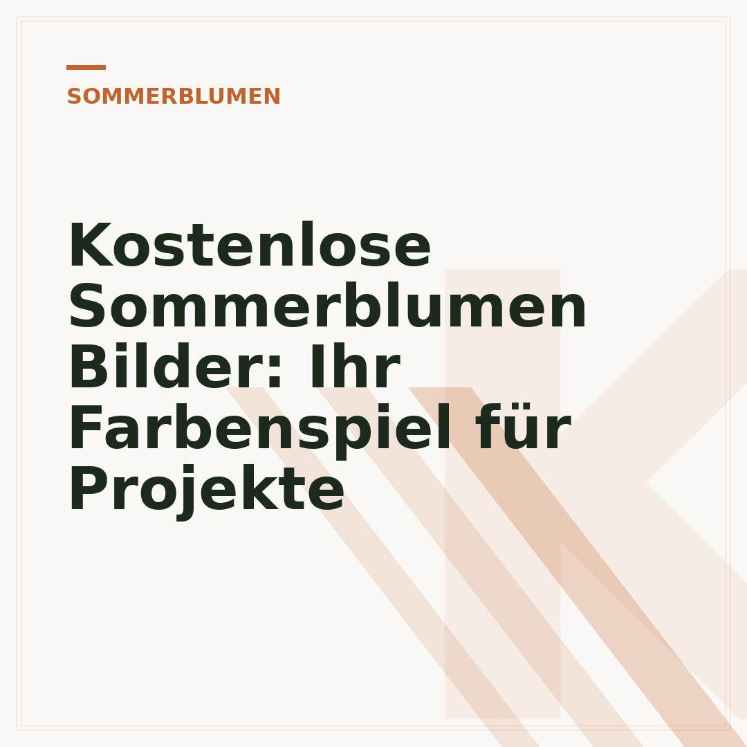 Kostenlose Sommerblumen Bilder: Ihr Farbenspiel für Projekte
