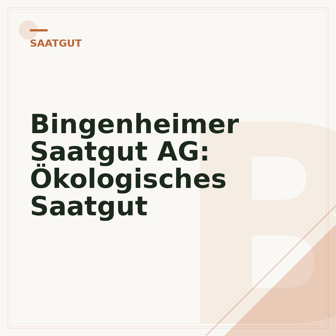 Bingenheimer Saatgut AG: Ökologisches Saatgut