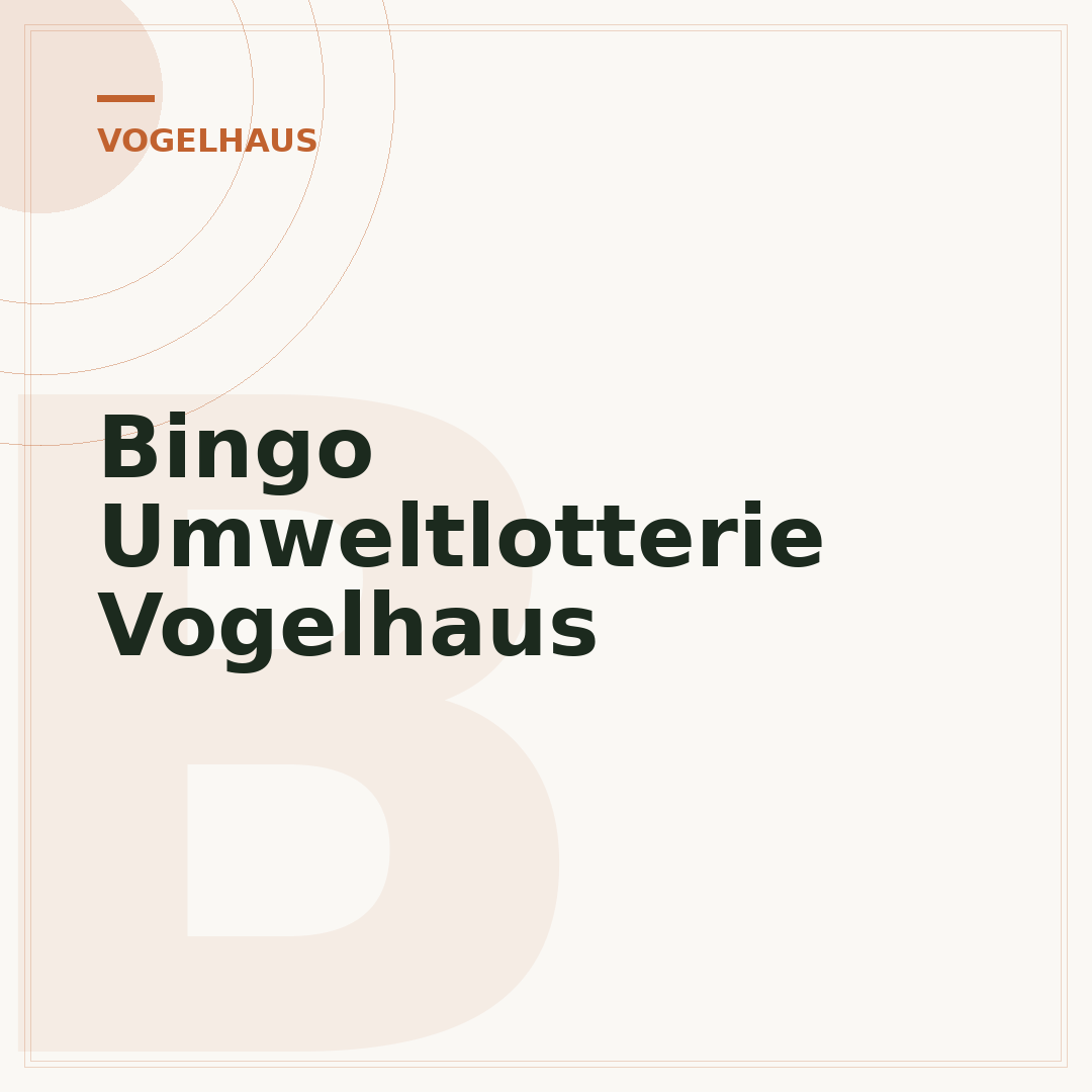 Bingo Umweltlotterie Vogelhaus