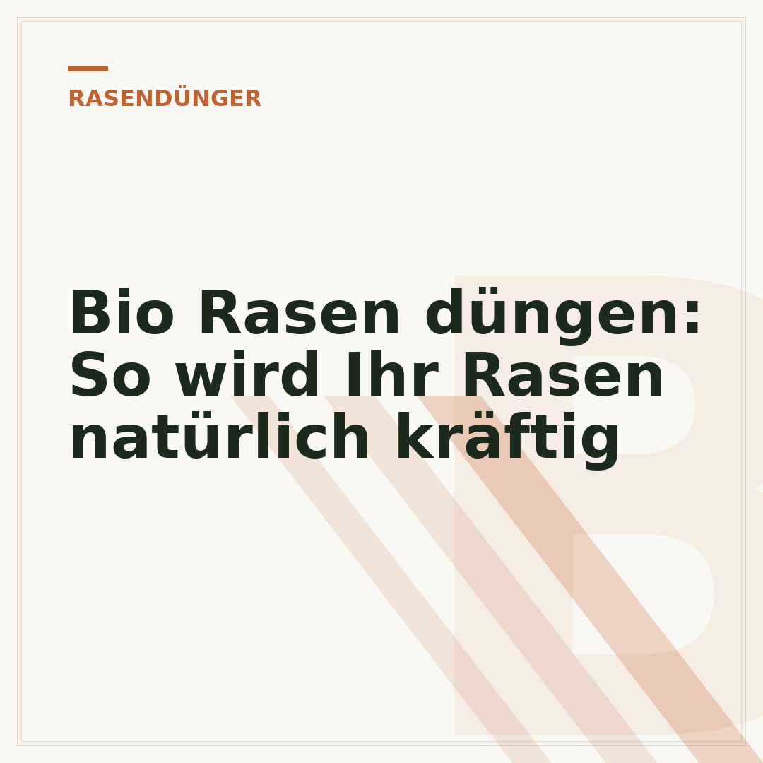 Bio Rasen düngen: So wird Ihr Rasen natürlich kräftig