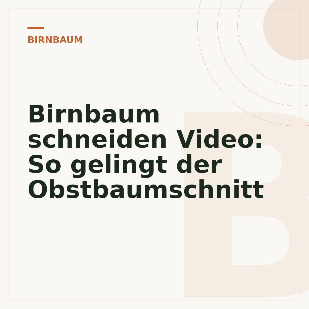 Birnbaum schneiden Video: So gelingt der Obstbaumschnitt