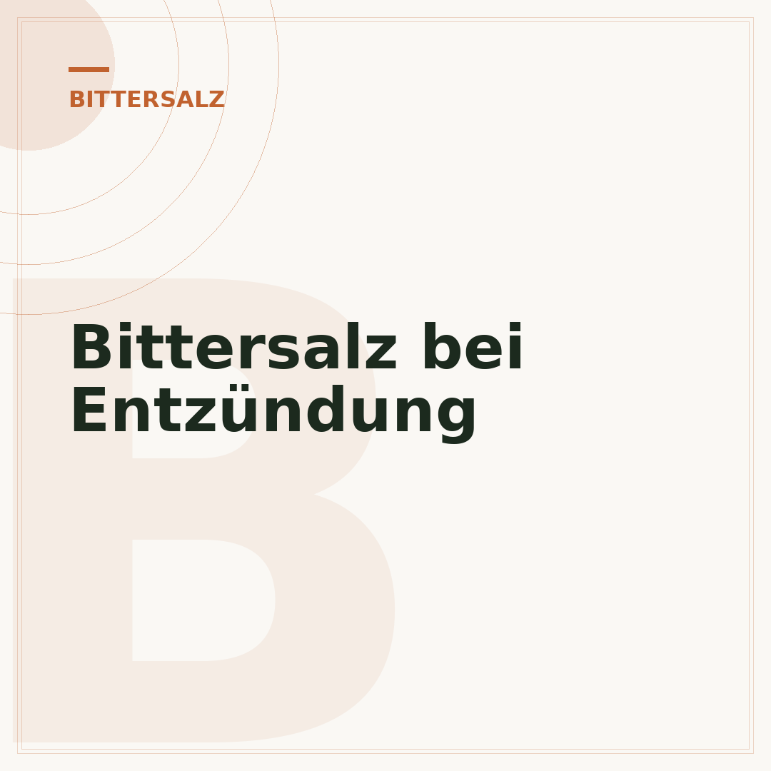 Bittersalz bei Entzündung