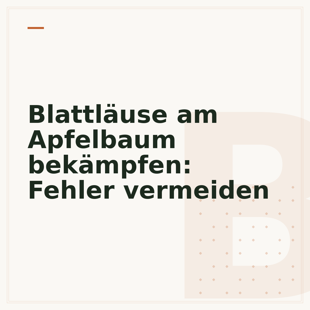 Blattläuse am Apfelbaum bekämpfen: Fehler vermeiden