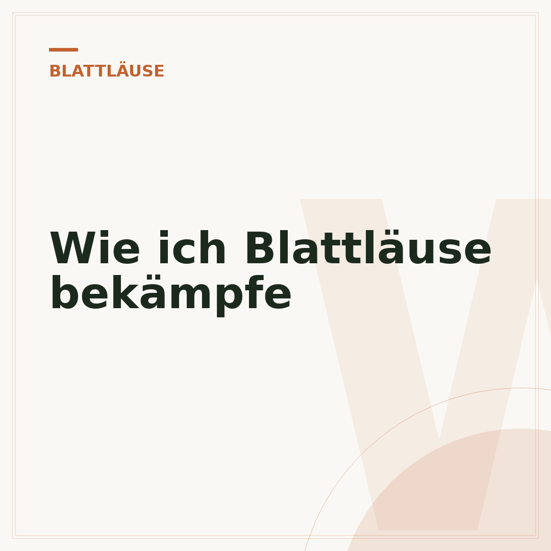 Wie ich Blattläuse bekämpfe