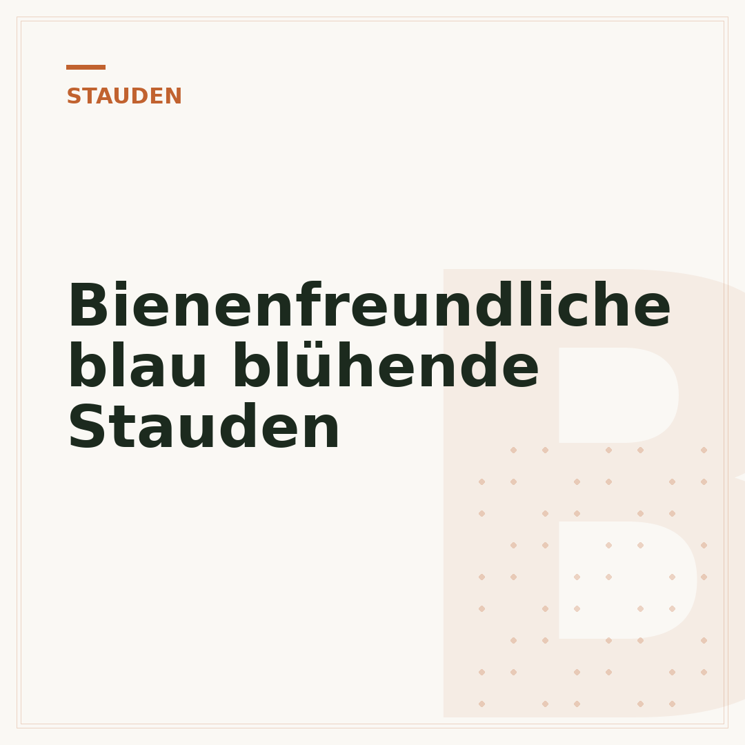 Bienenfreundliche blau blühende Stauden