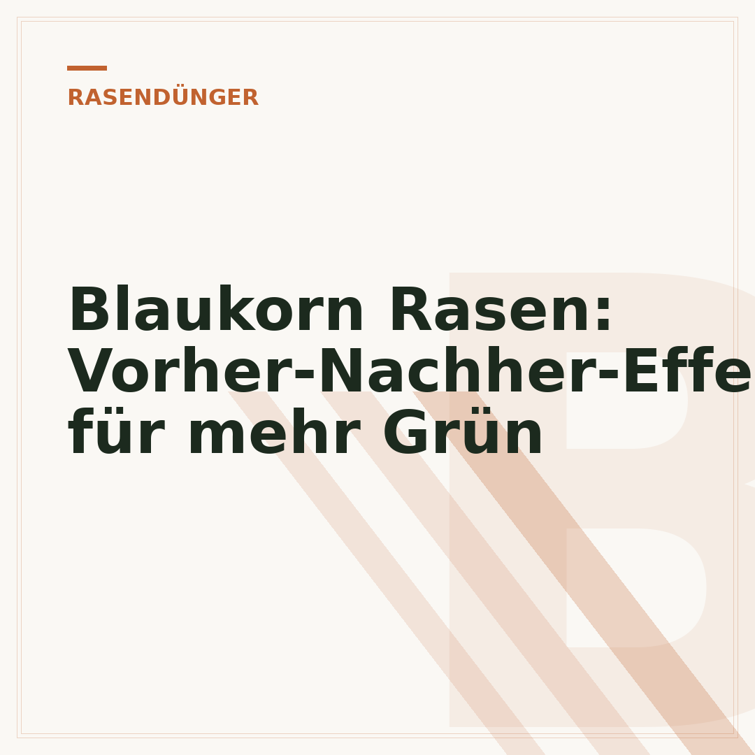 Blaukorn Rasen: Vorher-Nachher-Effekte für mehr Grün