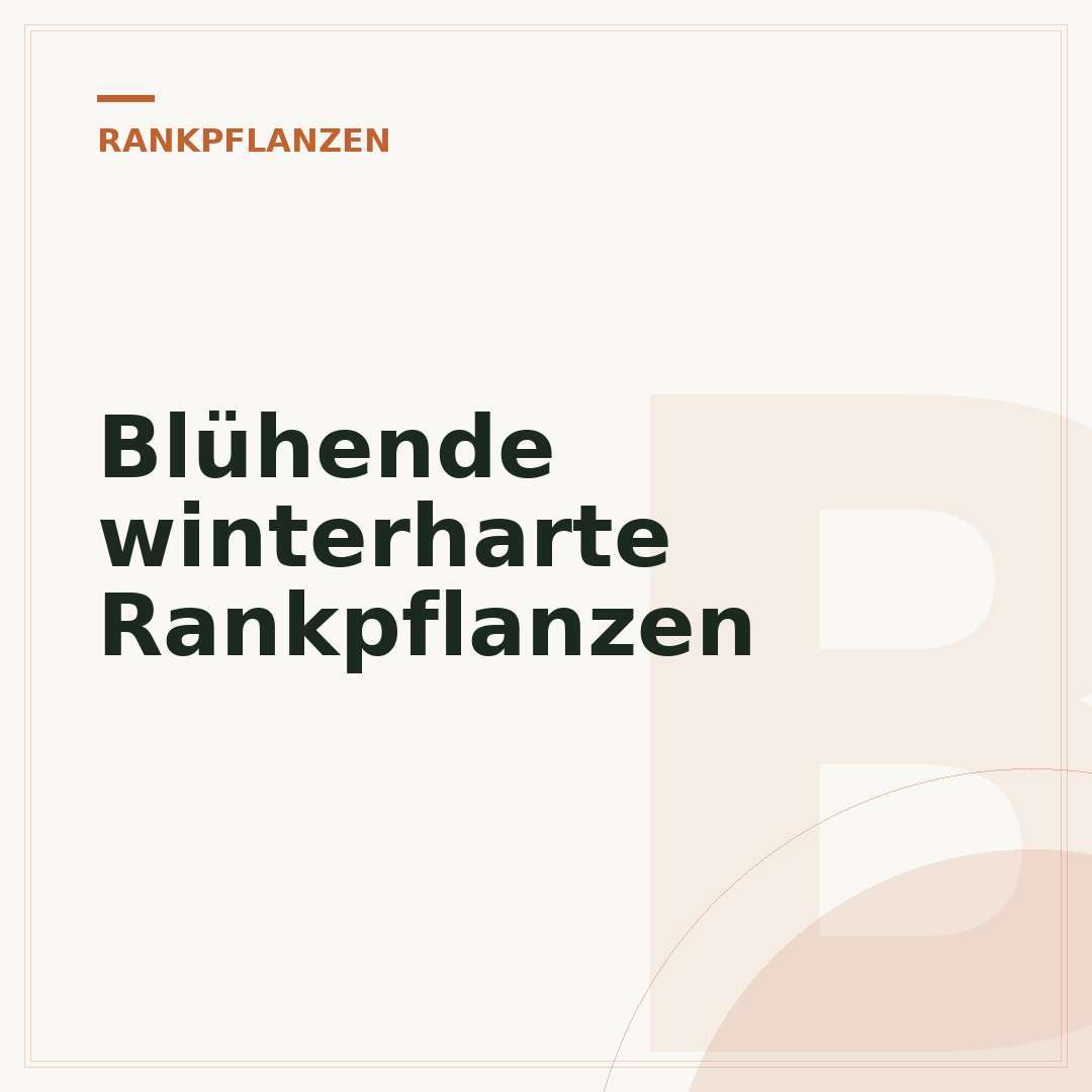 Blühende winterharte Rankpflanzen