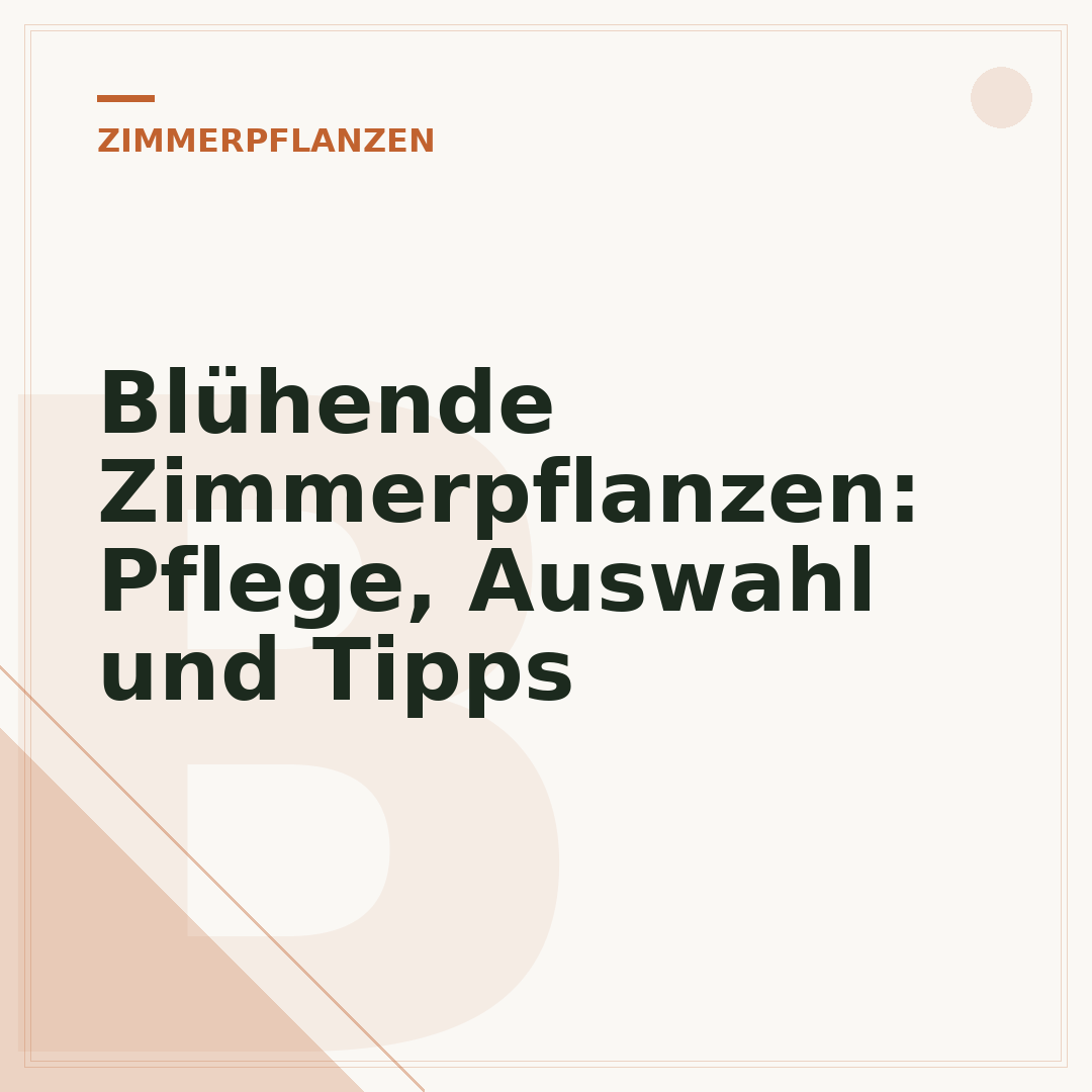 Blühende Zimmerpflanzen: Pflege, Auswahl und Tipps