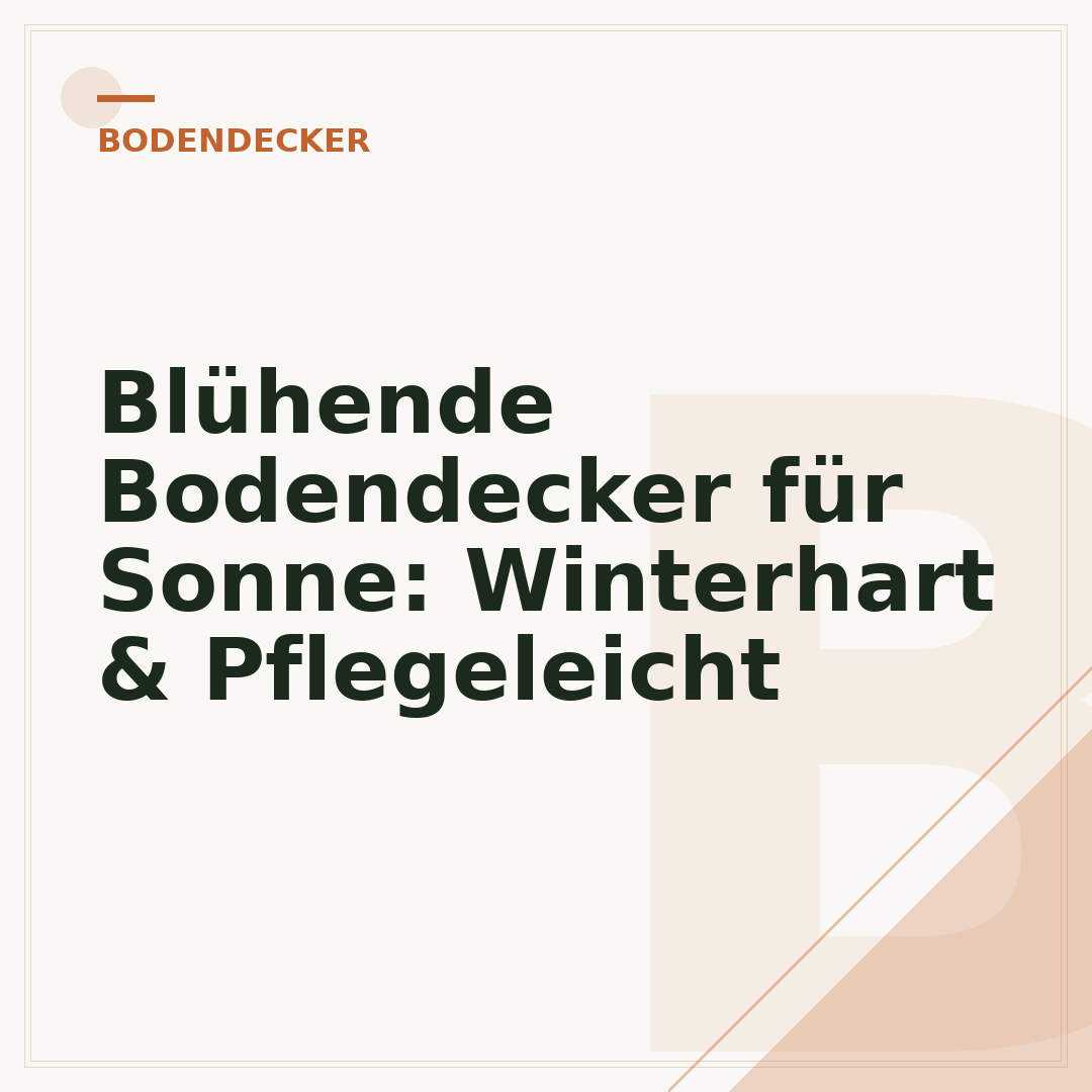Blühende Bodendecker für Sonne: Winterhart & Pflegeleicht