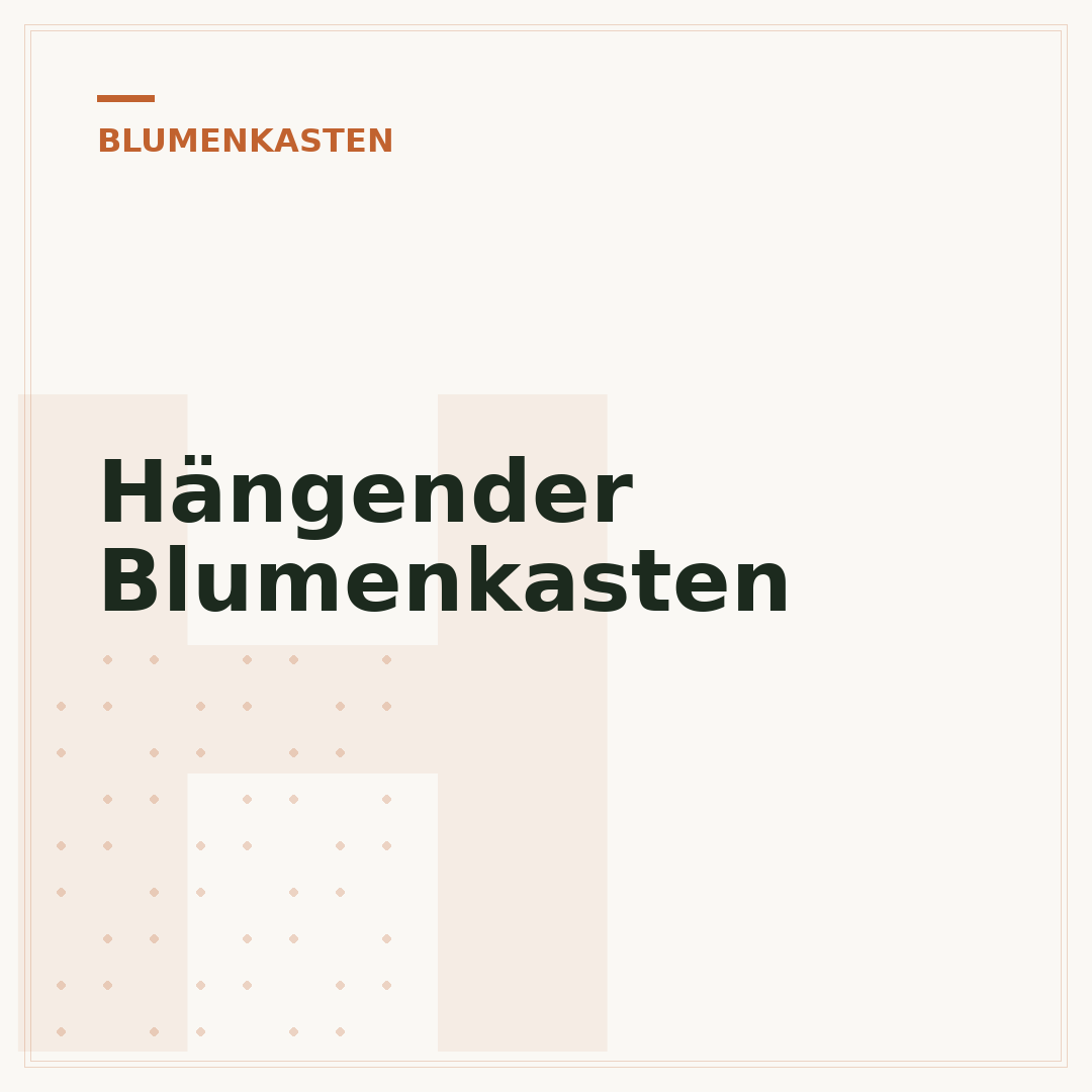 Hängender Blumenkasten