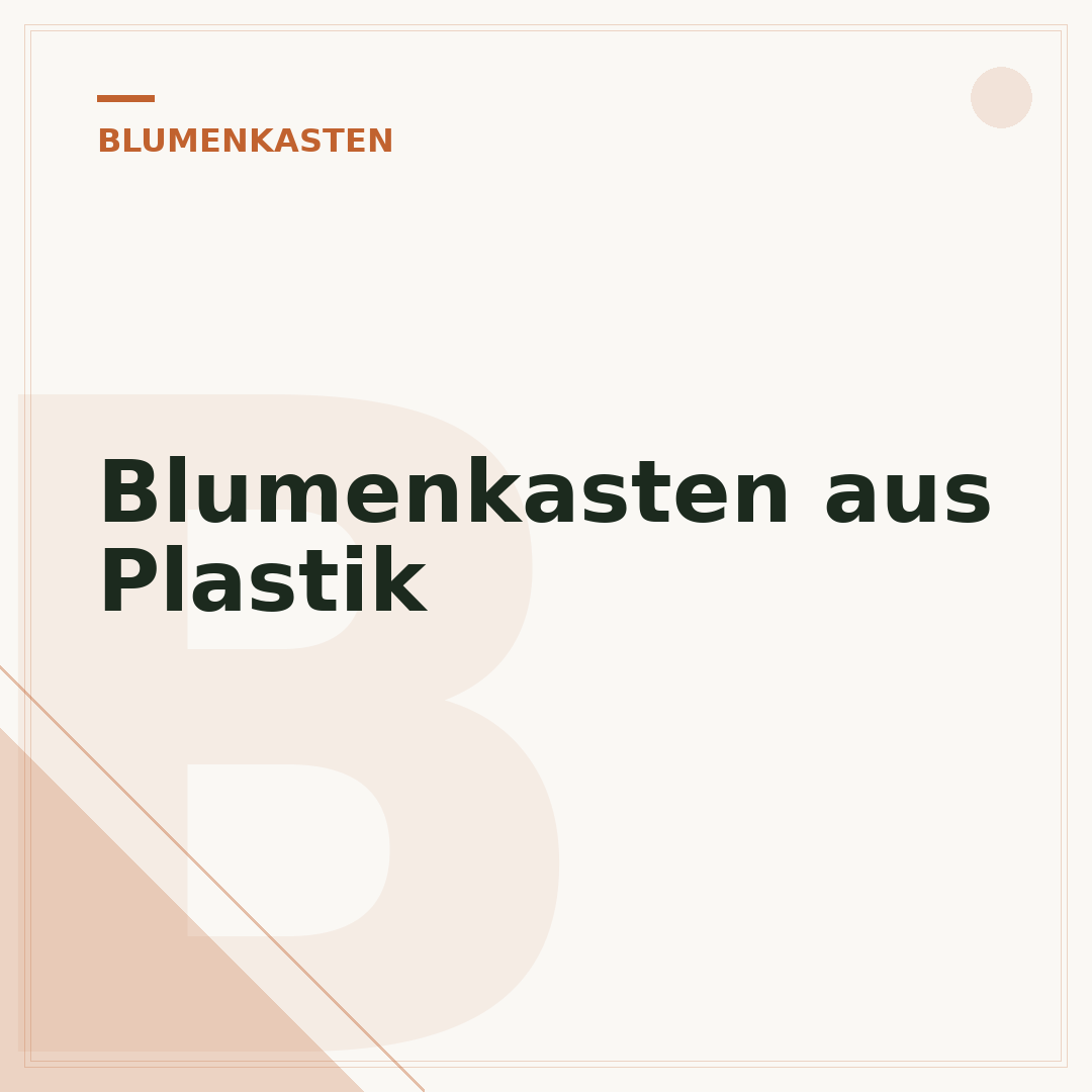 Blumenkasten aus Plastik