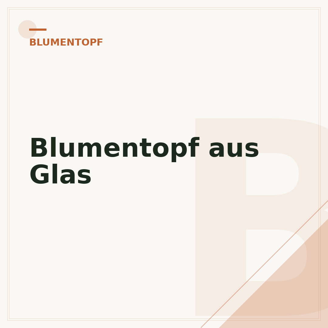 Blumentopf aus Glas