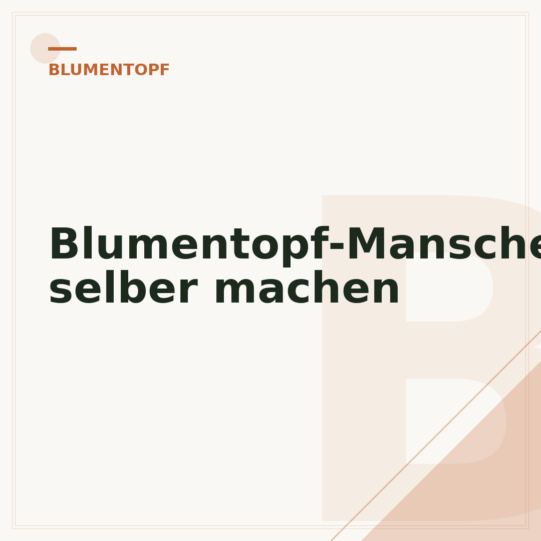 Blumentopf-Manschette selber machen