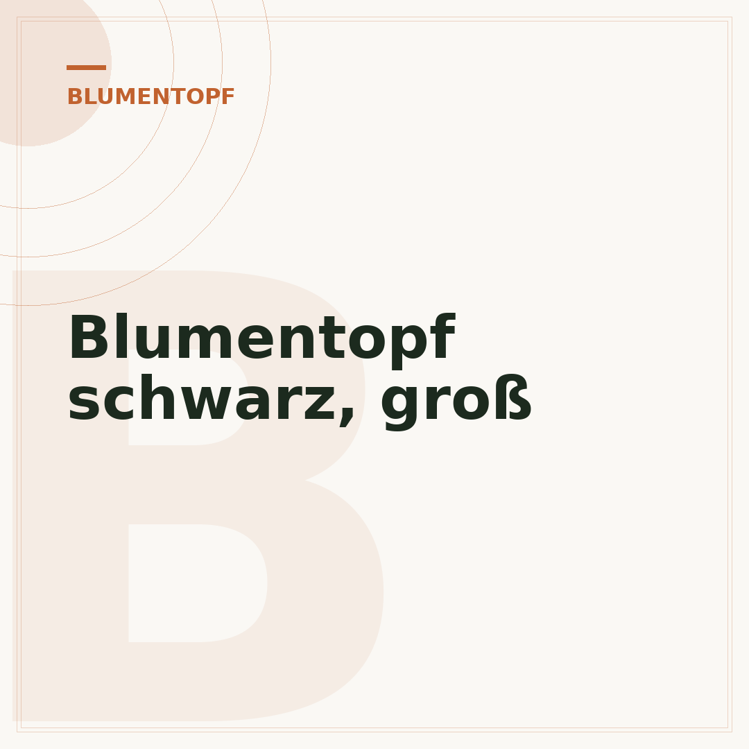 Blumentopf schwarz, groß