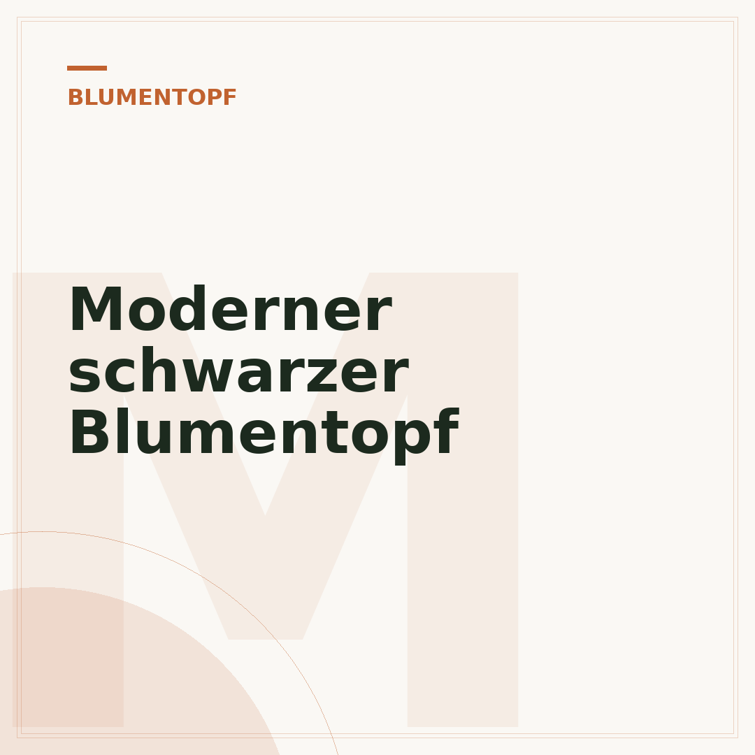 Moderner schwarzer Blumentopf