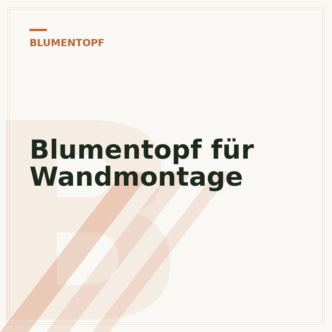 Blumentopf für Wandmontage