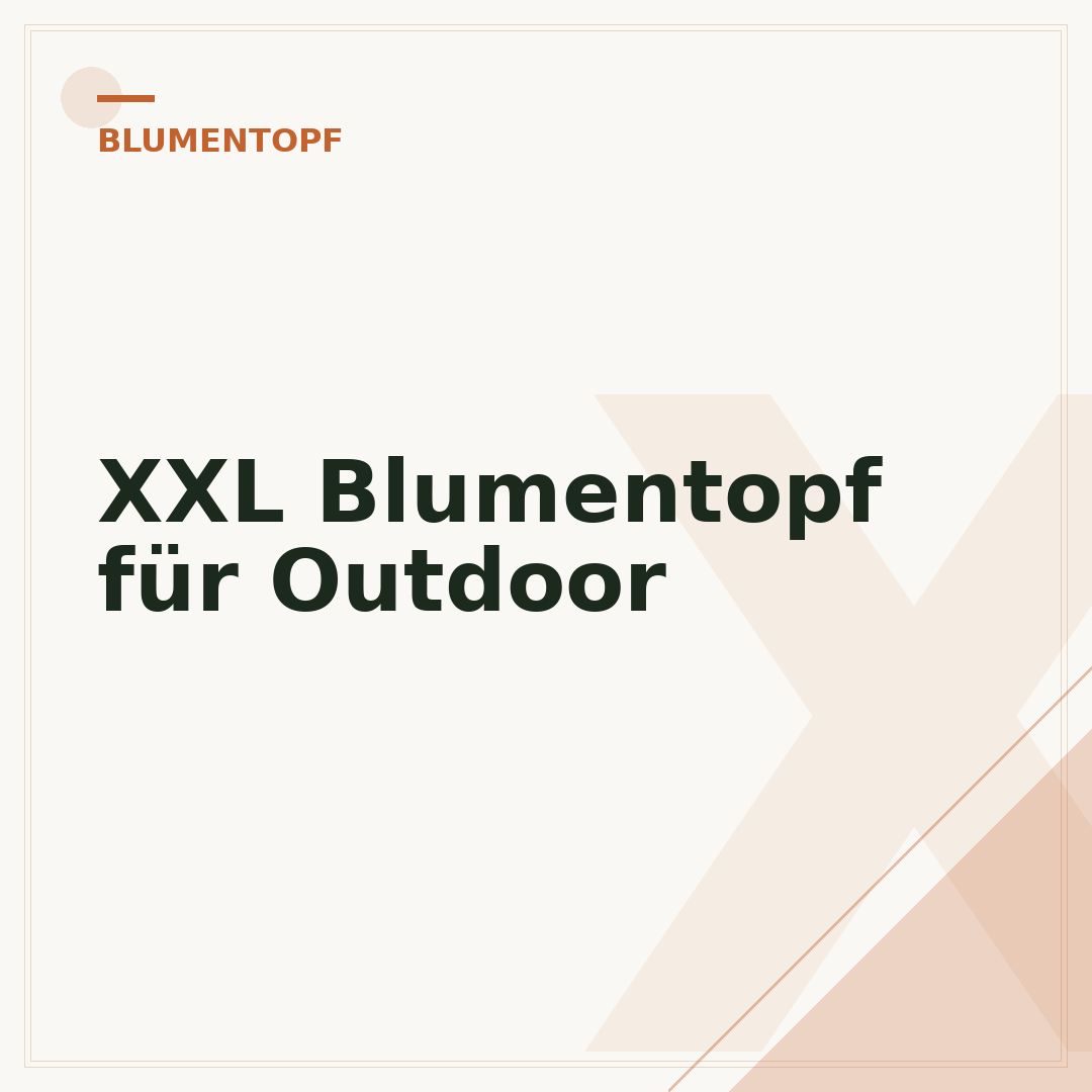 XXL Blumentopf für Outdoor
