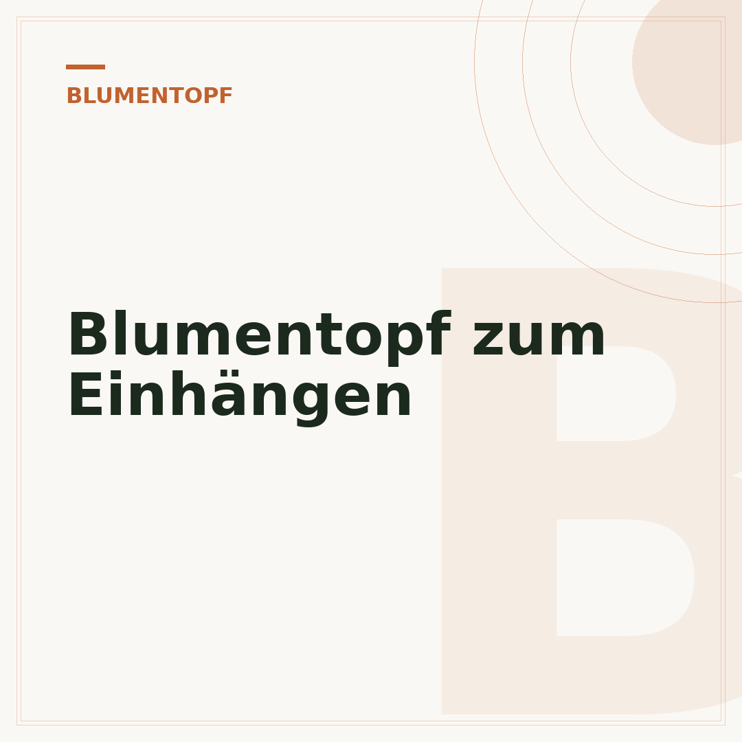 Blumentopf zum Einhängen
