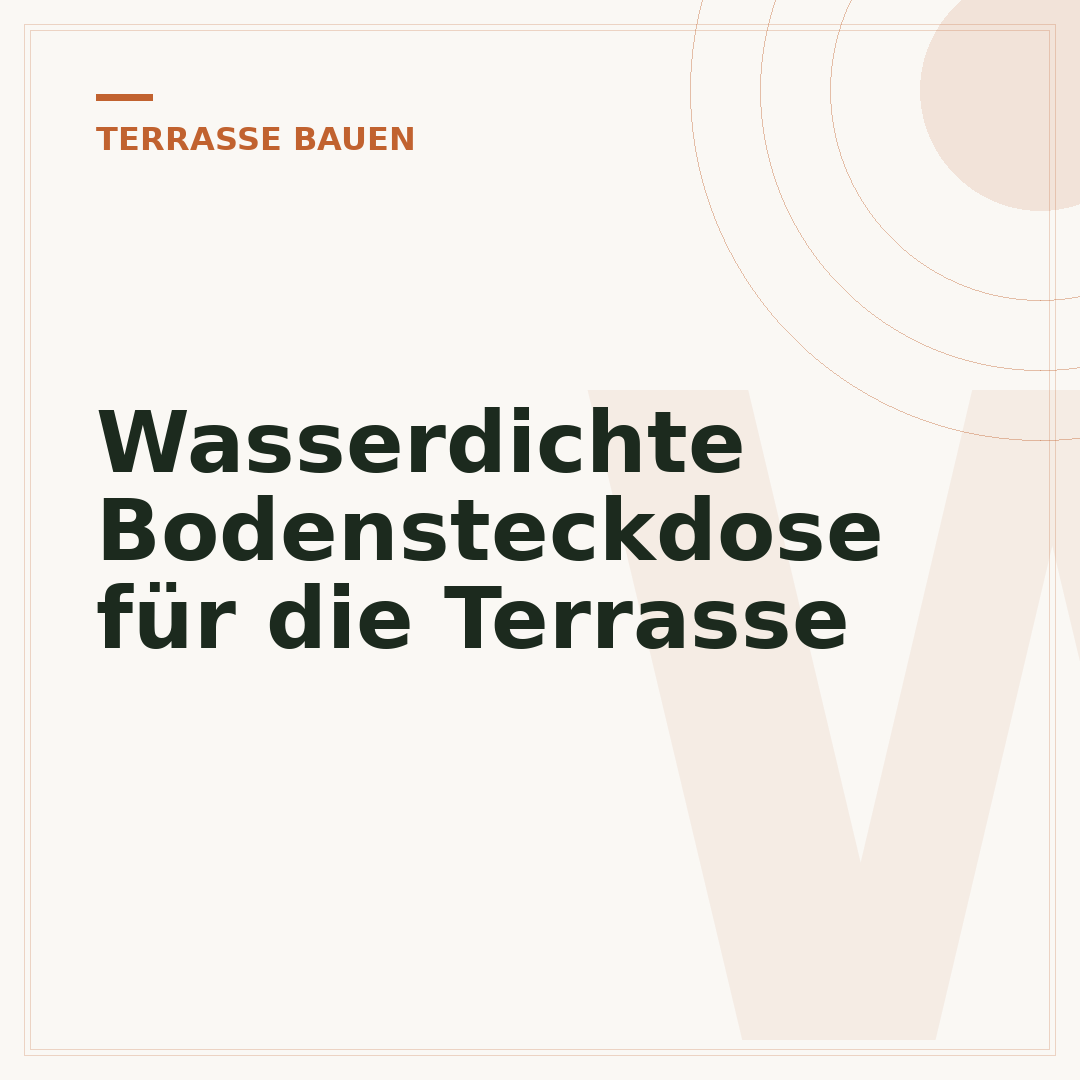 Wasserdichte Bodensteckdose für die Terrasse
