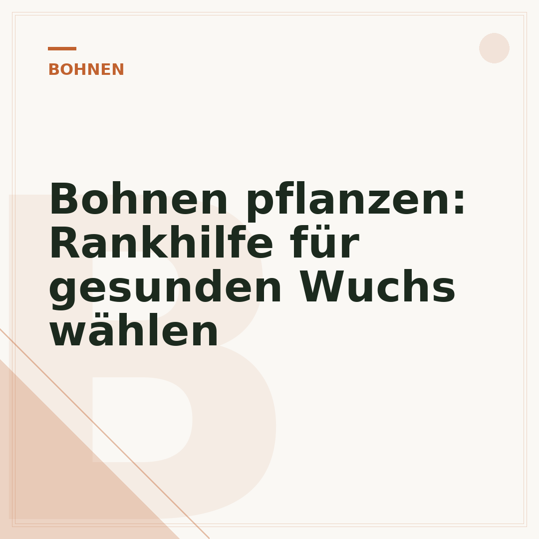 Bohnen pflanzen: Rankhilfe für gesunden Wuchs wählen
