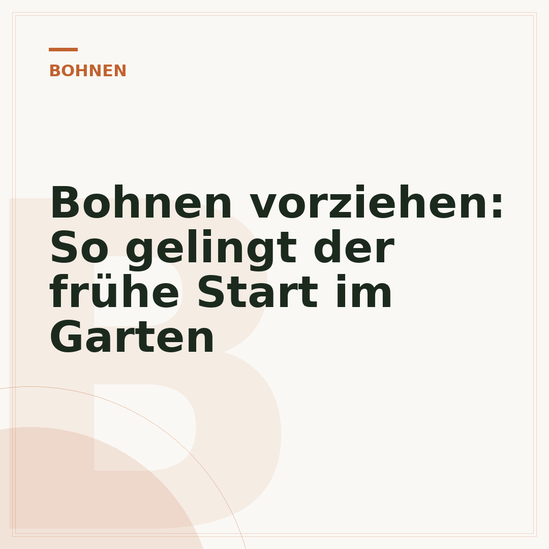 Bohnen vorziehen: So gelingt der frühe Start im Garten