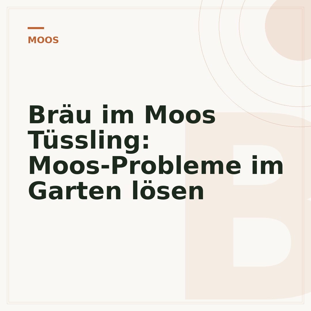 Bräu im Moos Tüssling: Moos-Probleme im Garten lösen
