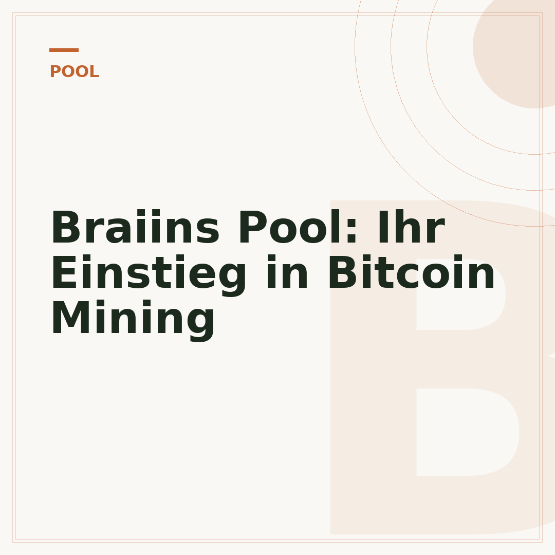 Braiins Pool: Ihr Einstieg in Bitcoin Mining